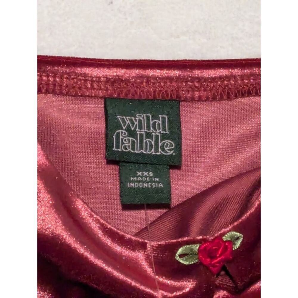 Pink Velour Crop Top SIze XXS - Picture 3 of 5
